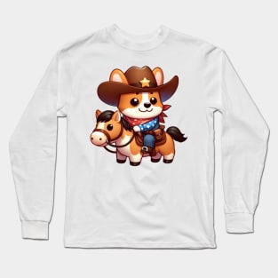 A Whimsical Tribute to American Culture in Cartoon Style Long Sleeve T-Shirt